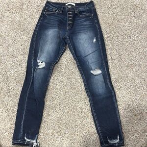 Women's KanCan Distressed Blue Jeans